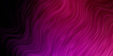 Eğrili karanlık vektör deseni. Rengarenk çizgileri ve şekilleri olan parlak bir örnek. Terfileriniz için akıllı tasarım.