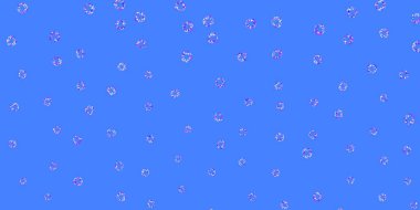 Açık mavi, baloncuklu kırmızı vektör arkaplan. Doğa tarzında renkli noktaları olan soyut illüstrasyon. Reklamlarınız için tasarım.