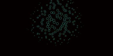 Koyu mavi, diskleri olan yeşil vektör dokusu.