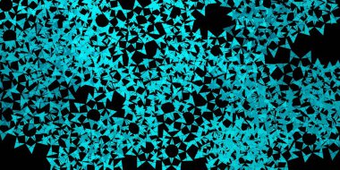 Üçgen biçiminde açık mavi vektör dokusu. Soyut arkaplanda renkli eğimli üçgenler. Posterler ve afişler için en iyi tasarım.