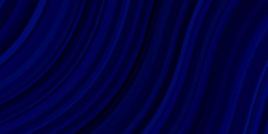 Eğri çizgileri olan koyu mavi vektör deseni.