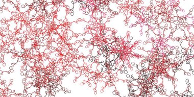 Dairesel yay ile açık pembe vektör dokusu. Soyut ve eğri çizgilerle renkli çizimler. Reklamlar ve reklamlar için desen.