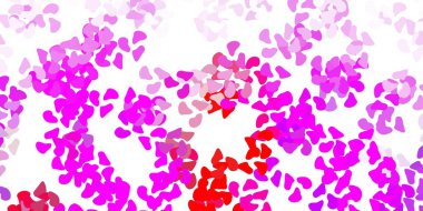 Açık pembe, soyut şekilli kırmızı vektör şablonu. Gradyan rastgele formlarla modern soyut illüstrasyon. Duvar kağıdı seti için zarif tasarım.