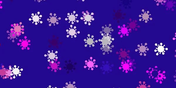 Púrpura Claro Textura Vectorial Rosa Con Símbolos Enfermedad Ilustración Inteligente — Archivo Imágenes Vectoriales