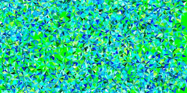 Hellblaues Grünes Vektormuster Mit Farbigen Schneeflocken Gradient Bunte Illustration Mit — Stockvektor