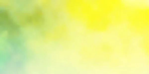 Світло Зелений Жовтий Векторний Фон Хмарами — стоковий вектор