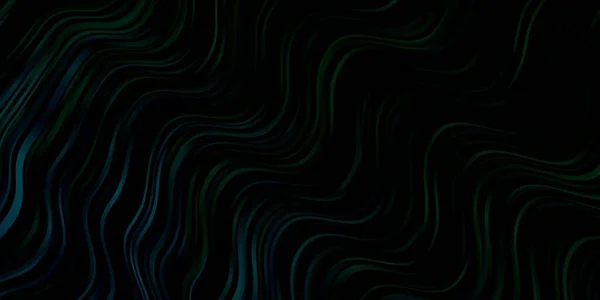 Bleu Foncé Mise Page Vectorielle Verte Avec Courbes — Image vectorielle