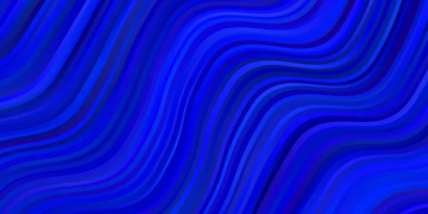 Fundo Vetorial Azul Escuro Com Linhas Curvas — Vetor de Stock