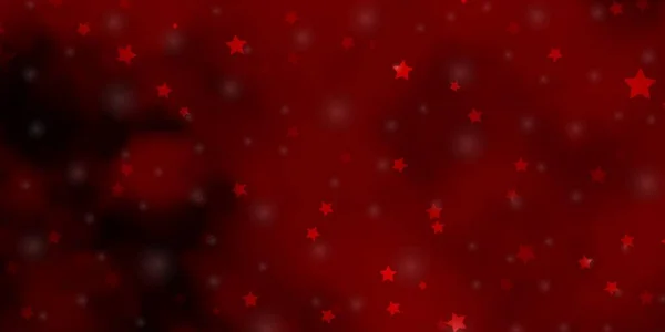 Rojo Oscuro Diseño Vector Amarillo Con Estrellas Brillantes — Vector de stock