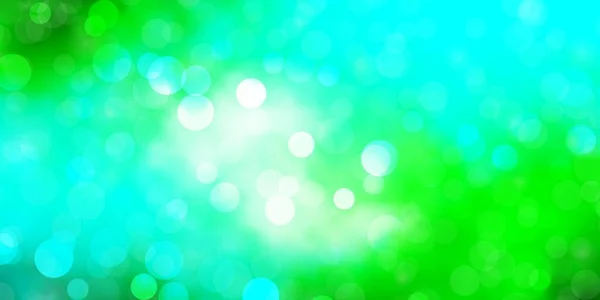 Light Blue Green Vector Backdrop Circles — Stock Vector
