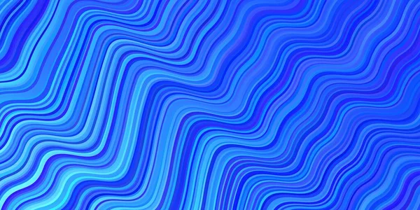 Heller Blauer Vektorhintergrund Mit Gebogenen Linien Eine Elegante Helle Illustration — Stockvektor