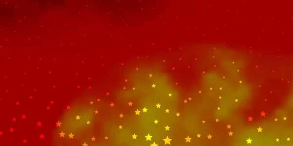 暗いピンク 抽象的な星と黄色のベクトルパターン — ストックベクタ