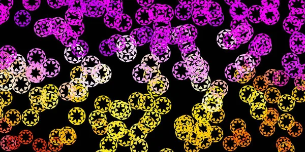 Dark Pink Yellow Vector Backdrop Dots Abstract Illustration Colorful Spots — Stock Vector