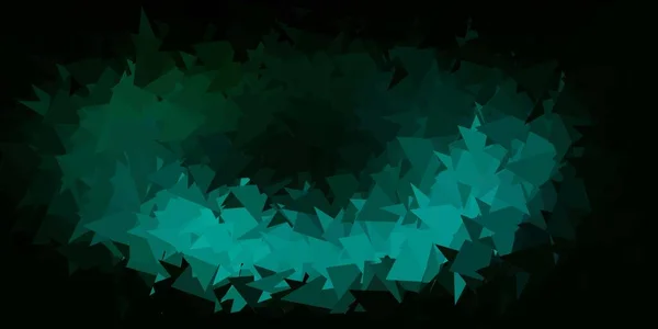 Fond Polygonal Vecteur Vert Foncé Illustration Abstraite Colorée Avec Triangles — Image vectorielle