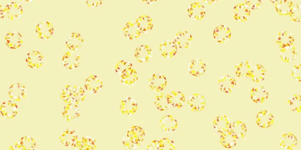 スポット付きの明るい黄色のベクトル背景 単純なグラデーションの背景にカラフルなディスクを抽象化 コマーシャルのデザイン — ストックベクタ
