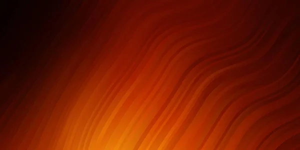 Donker Oranje Vectorachtergrond Met Rondingen — Stockvector