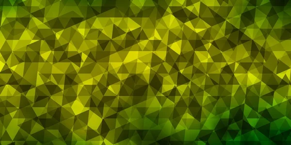 Vert Clair Texture Vectorielle Jaune Avec Style Triangulaire Illustration Abstraite — Image vectorielle