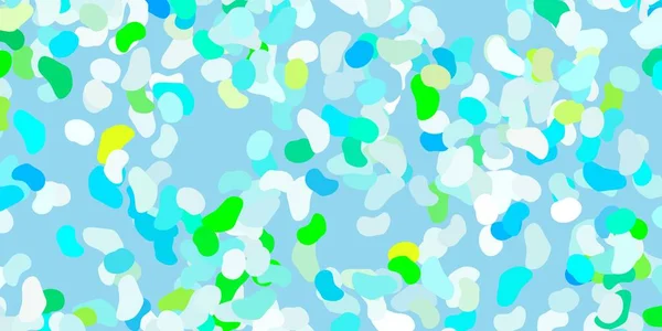 Ljusblått Grönt Vektormönster Med Abstrakta Former Modern Abstrakt Illustration Med — Stock vektor