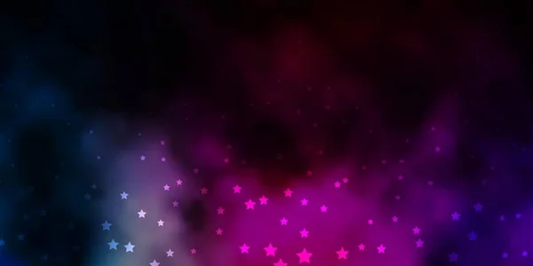 Diseño Vectorial Multicolor Oscuro Con Estrellas Brillantes — Vector de stock