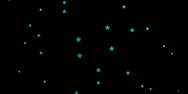 Padrão Vetor Verde Escuro Com Estrelas Abstratas — Vetor de Stock