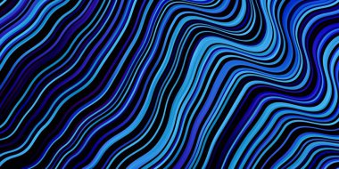 Eğrili karanlık vektör deseni. Rengarenk çizgileri ve şekilleri olan parlak bir örnek. Terfileriniz için akıllı tasarım.