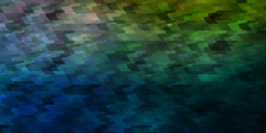 Açık mavi, kare şeklinde sarı vektör deseni. Dikdörtgenli soyut gradyan çizimi. İş broşürleri, broşürler için desen