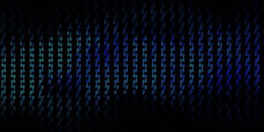 Koyu pembe, sihirli elementli mavi vektör deseni. Renkli mistik semboller. Antik tarzda bir eğilim var. En iyi tasarım Cadılar Bayramı olayları.