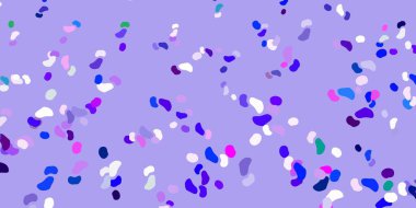 Rastgele formlarla ışık çok renkli vektör arkaplanı. Basit bir şekilde gradyan olan renkli soyut biçimler. Reklamlarınız için modern tasarım.