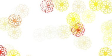 Açık turuncu vektör çiçekli doğal fon. Soyut arka planda gradyan çiçekleri olan modern tasarım. Kadınlar için gündüz terfisi.