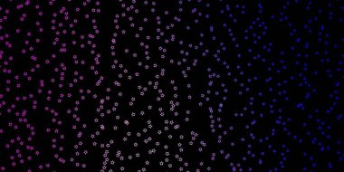 Koyu pembe, soyut yıldızlı mavi vektör deseni.