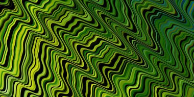 Eğrili karanlık vektör deseni. Rengarenk çizgileri ve şekilleri olan parlak bir örnek. Terfileriniz için akıllı tasarım.