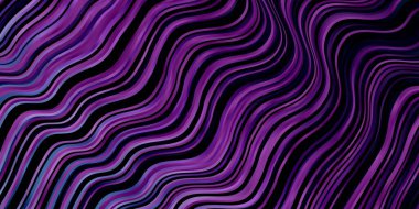 Koyu pembe, kıvrımlı çizgileri olan mavi vektör şablonu.