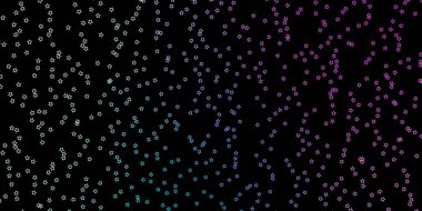 Koyu pembe, küçük ve büyük yıldızlı mavi vektör arkaplan.