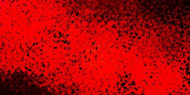 Koyu mavi, çizgileri ve üçgenleri olan sarı vektör düzeni. Üçgen şekilli ışıltılı soyut çizimler. Broşürler, broşürler için desen