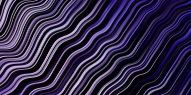 Eğrili karanlık vektör deseni. Rengarenk çizgileri ve şekilleri olan parlak bir örnek. Terfileriniz için akıllı tasarım.