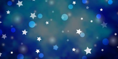 Daireli koyu mavi vektör dokusu, yıldızlar.