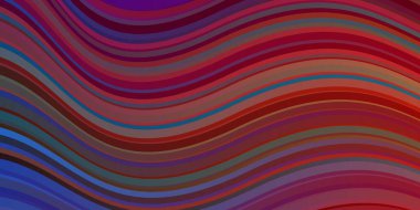 Eğrili karanlık vektör deseni. Rengarenk çizgileri ve şekilleri olan parlak bir örnek. Terfileriniz için akıllı tasarım.