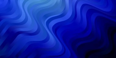 Açık Mavi, kıvrımlı çizgileri olan yeşil vektör deseni.