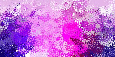 Açık mavi, kırmızı vektör desenli çokgen. Üçgenli soyut gradyan çizimi. Posterler ve afişler için en iyi tasarım.