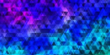 Çizgileri ve üçgenleri olan ışık çok renkli vektör dokusu. Renkli eğimli üçgenlerin çizimi. Posterler ve afişler için en iyi tasarım.