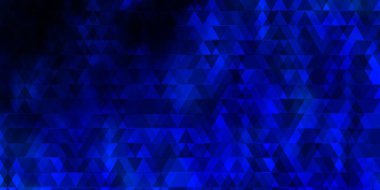 Çizgiler ve üçgenlerle ışık Mavisi vektör düzeni. Renkli üçgenlerle soyut çizimler yaparak. Posterler ve afişler için en iyi tasarım.