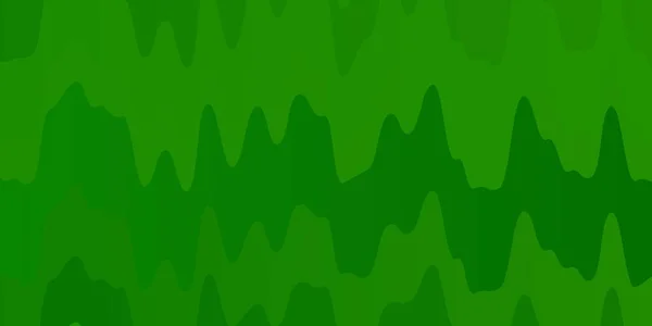 Hellgrüner Vektorhintergrund Mit Gebogenen Linien — Stockvektor