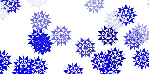Светло Синий Векторный Рисунок Цветными Снежинками Красочные Снежные Элементы Декоративном — стоковый вектор