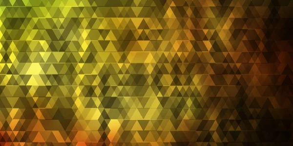 Темно Зеленая Желтая Векторная Текстура Линиями Треугольниками Современная Градиентная Иллюстрация — стоковый вектор