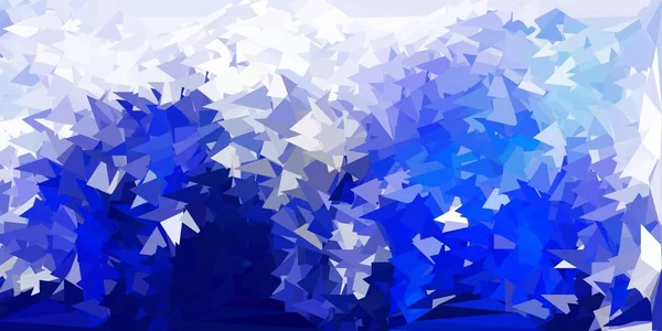 Temně Modrá Vektorová Mozaika Trojúhelníku Abstraktní Ilustrace Elegantními Gradientními Trojúhelníky — Stockový vektor