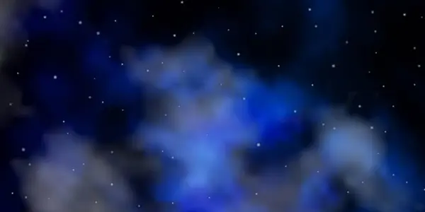 Modelo Vetor Blue Escuro Com Estrelas Néon — Vetor de Stock