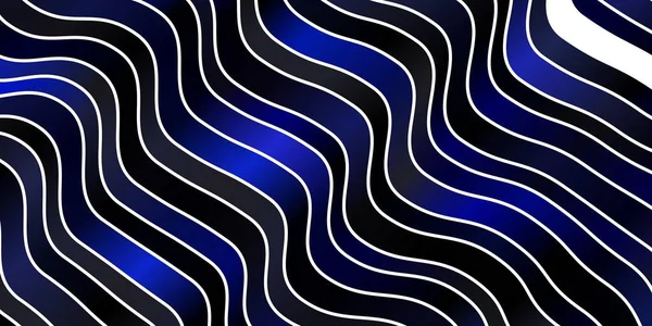 Fondo Vectorial Azul Oscuro Con Líneas Curvas — Archivo Imágenes Vectoriales