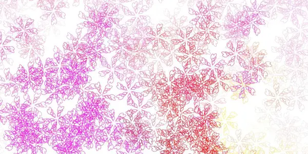 Светло Розовая Желтая Векторная Текстура Листьями Листья Элегантный Природный Узор — стоковый вектор