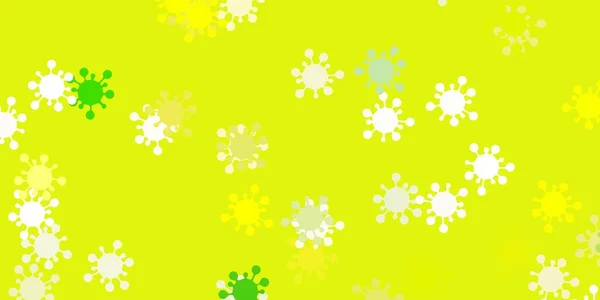 Hellgrüne Gelbe Vektorschablone Mit Grippezeichen Bunte Abstrakte Illustration Mit Medizinischen — Stockvektor
