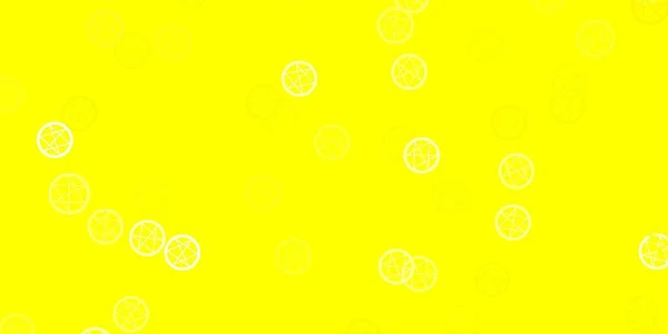 Patrón Vector Amarillo Claro Con Elementos Mágicos Ilustración Abstracta Con — Vector de stock